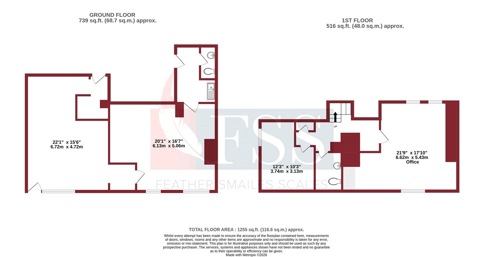 22 High Skellgate, Ripon en alquiler Plano de la planta- Imagen 1 de 12
