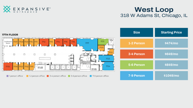 318 W Adams St, Chicago, IL en alquiler Plano de la planta- Imagen 1 de 4