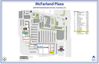 2600 McFarland Blvd E, Tuscaloosa, AL en alquiler Plano del sitio- Imagen 1 de 1