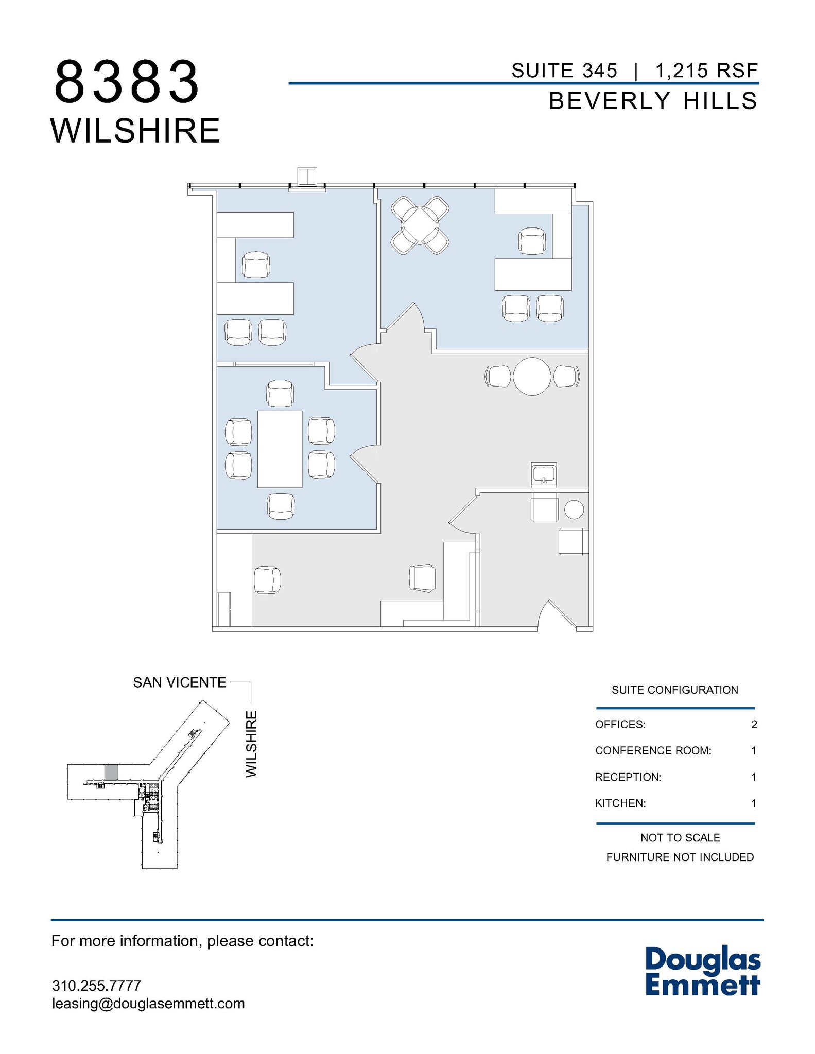 8383 Wilshire Blvd, Beverly Hills, CA en alquiler Plano de la planta- Imagen 1 de 1