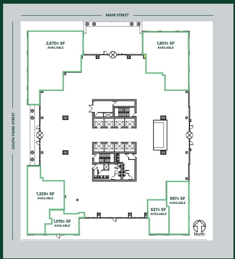 220 W Main St, Louisville, KY en alquiler Plano de la planta- Imagen 1 de 1