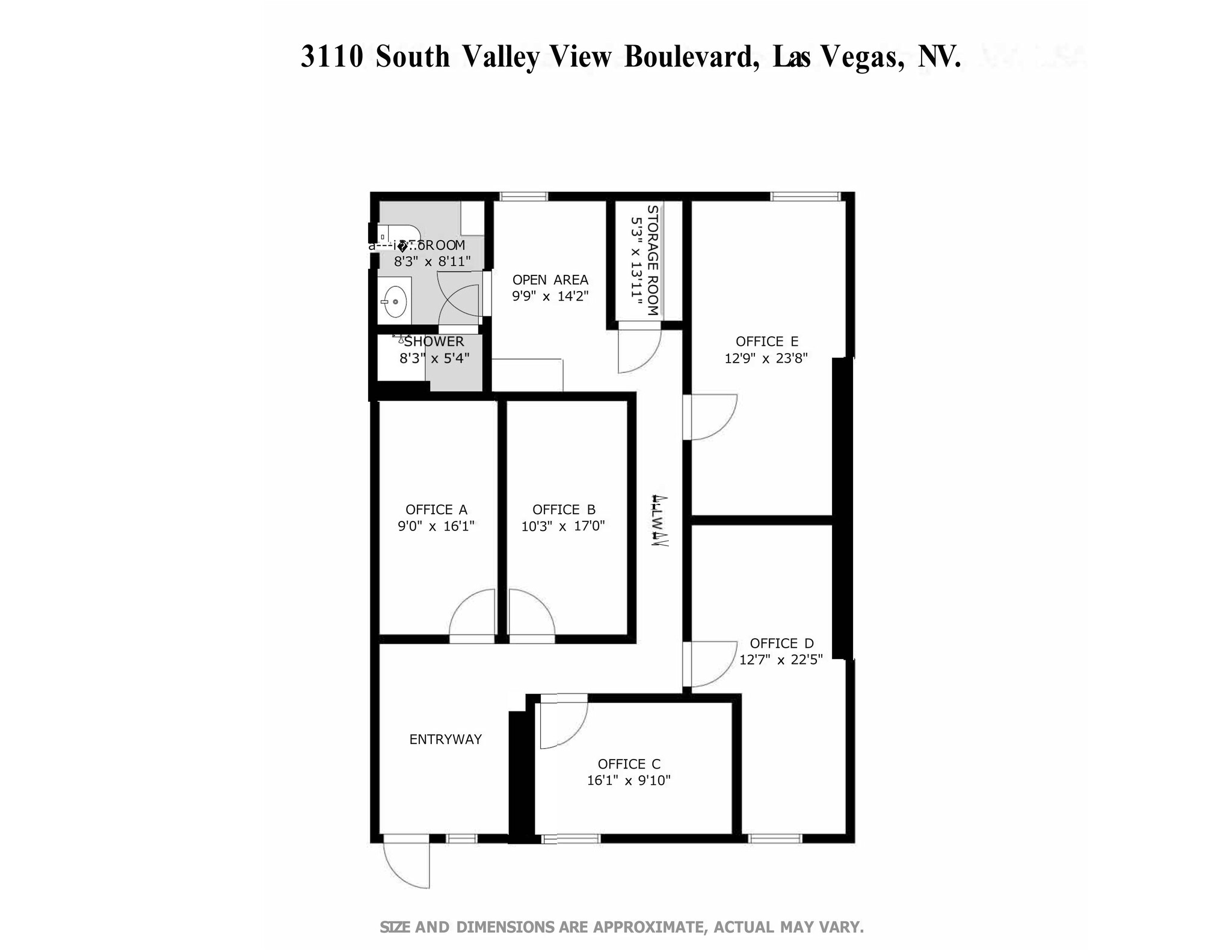 3110 S Valley View Blvd, Las Vegas, NV en alquiler Plano del sitio- Imagen 1 de 2