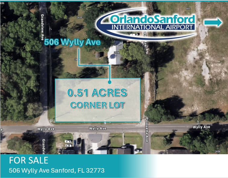 506 Wylly, Sanford, FL en venta - Vista aérea - Imagen 1 de 5