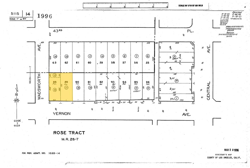 981 E Vernon Ave, Los Angeles, CA en venta - Plano de solar - Imagen 2 de 2