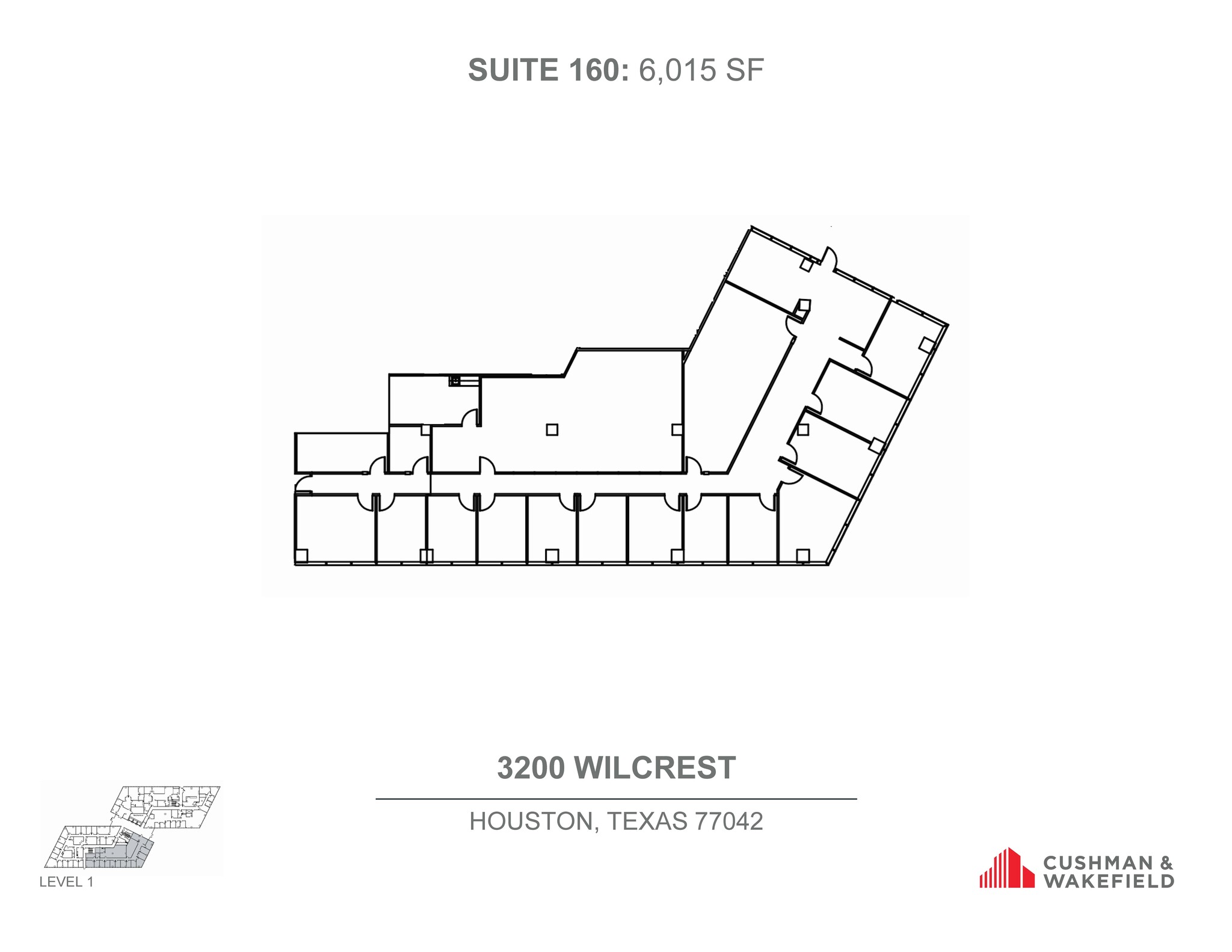 3200 Wilcrest Dr, Houston, TX en alquiler Plano de la planta- Imagen 1 de 1