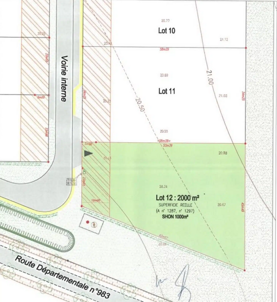 Terreno en Faverolles en venta - Plano del sitio - Imagen 1 de 1