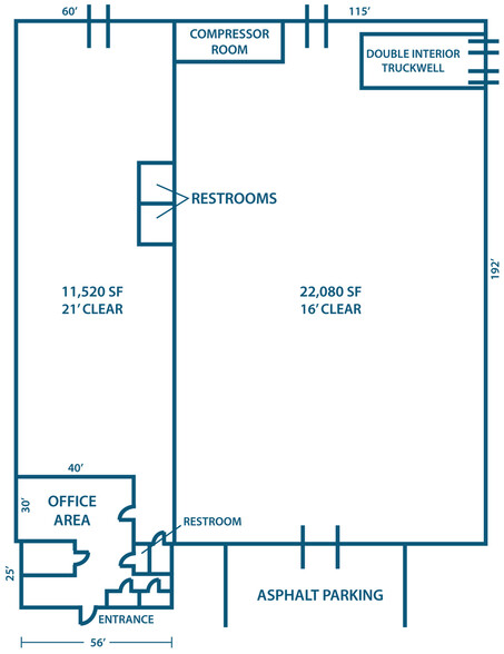 340-350 Hubbard St, Mount Clemens, MI en venta - Plano de la planta - Imagen 2 de 3