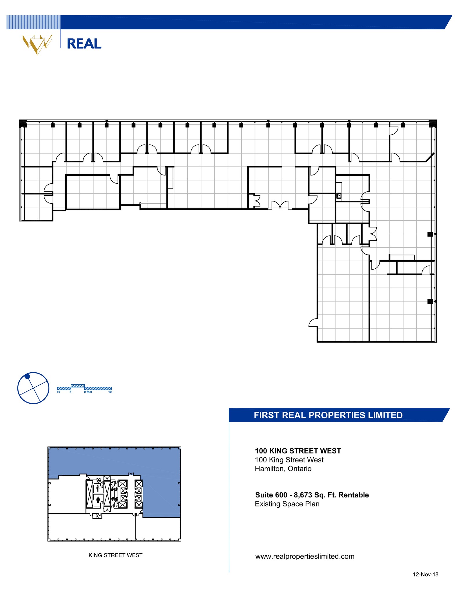 100, 110, and 120 King St W, Hamilton, ON en alquiler Plano del sitio- Imagen 1 de 1