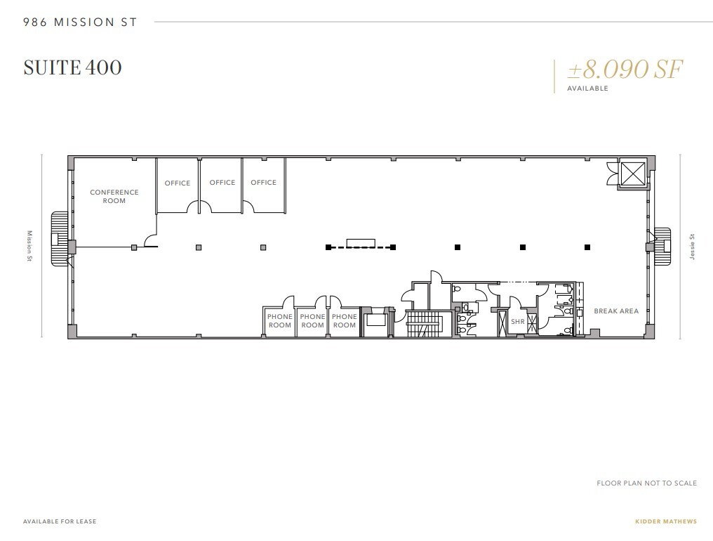 986 Mission St, San Francisco, CA en alquiler Plano de la planta- Imagen 1 de 1