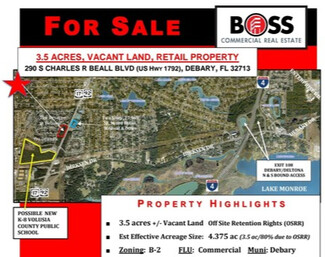 Más detalles para 290 S Charles R Beall Blvd, Debary, FL - Terrenos en venta