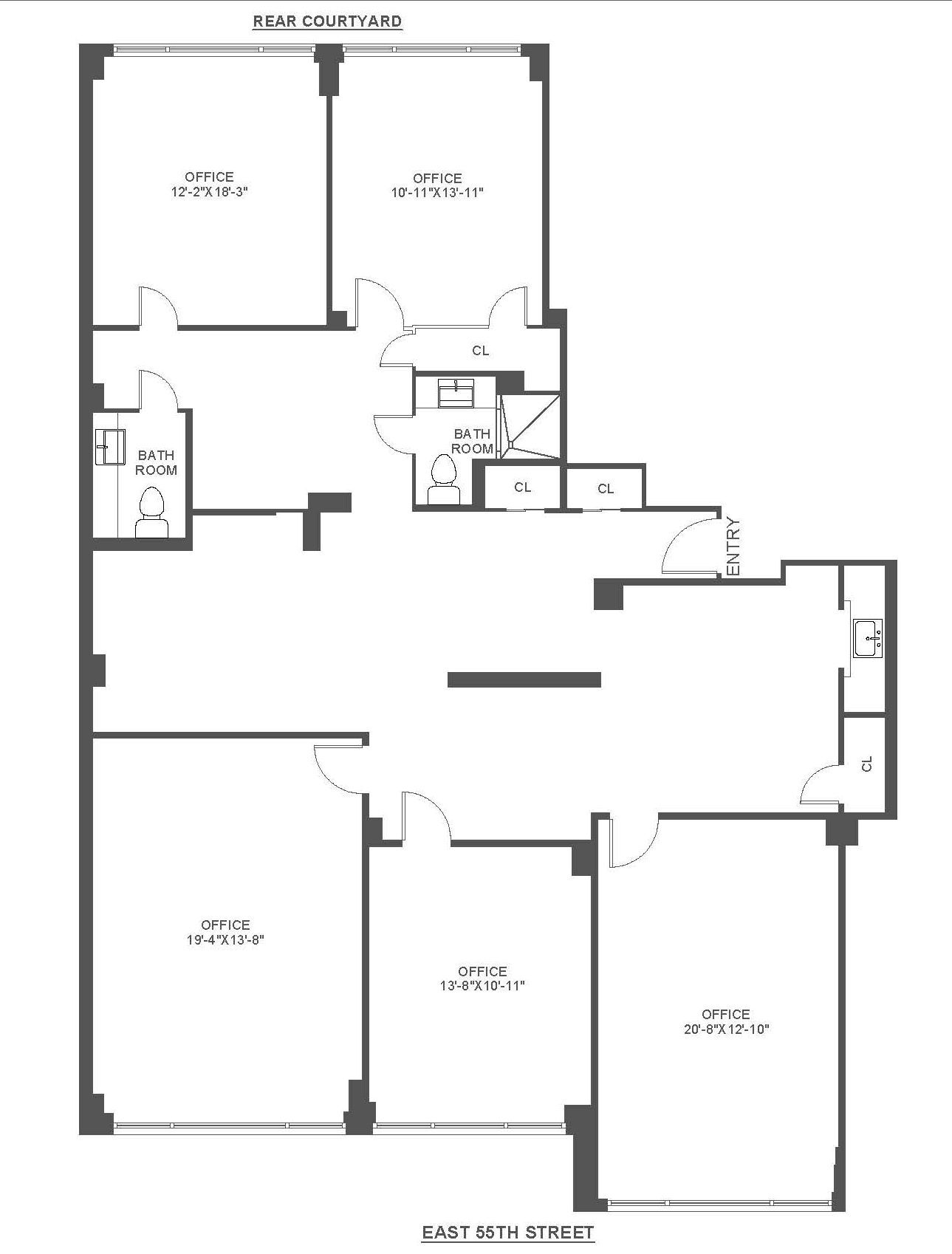 155 E 55th St, New York, NY en alquiler Plano de la planta- Imagen 1 de 1