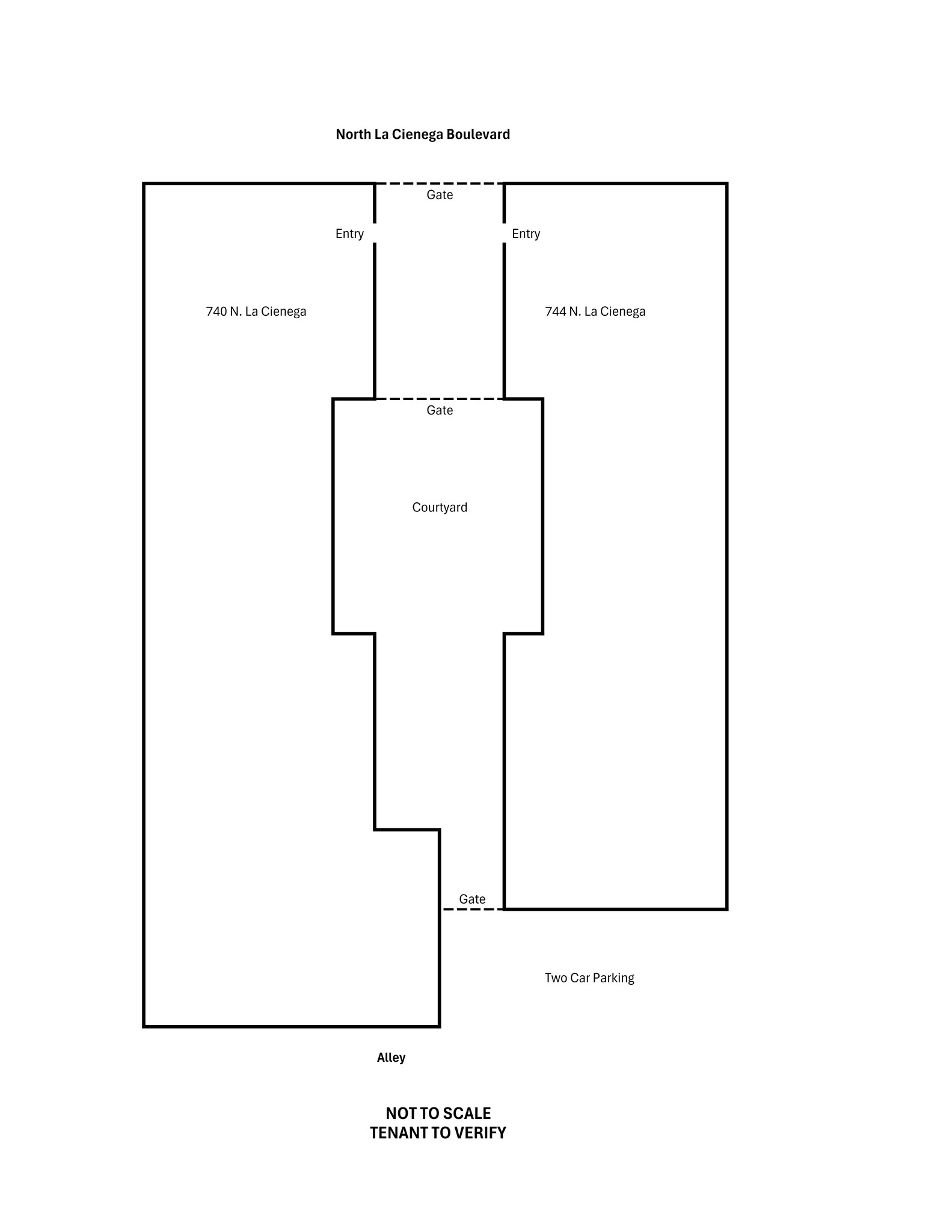 744 N La Cienega Blvd, Los Angeles, CA en alquiler Plano del sitio- Imagen 1 de 1