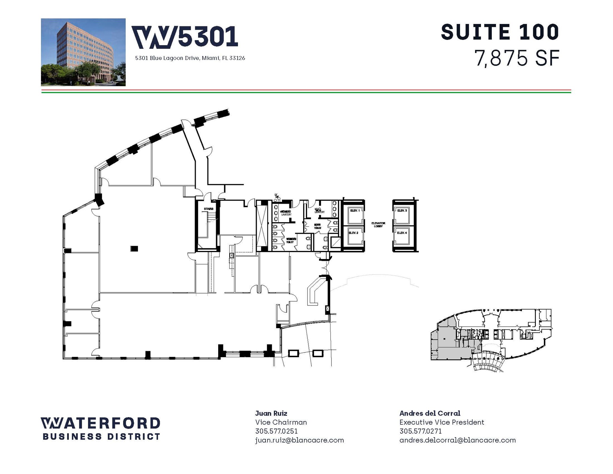 5200 Waterford District Dr, Miami, FL en alquiler Plano de la planta- Imagen 1 de 1