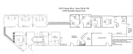 18525 Sutter Blvd, Morgan Hill, CA en alquiler Plano de la planta- Imagen 1 de 11