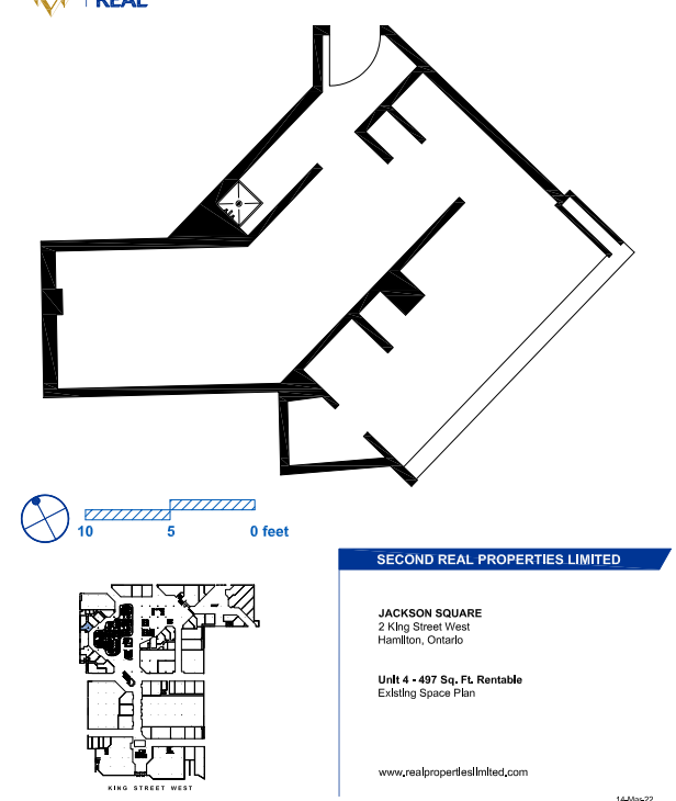 100, 110, and 120 King St W, Hamilton, ON en alquiler Plano de la planta- Imagen 1 de 1