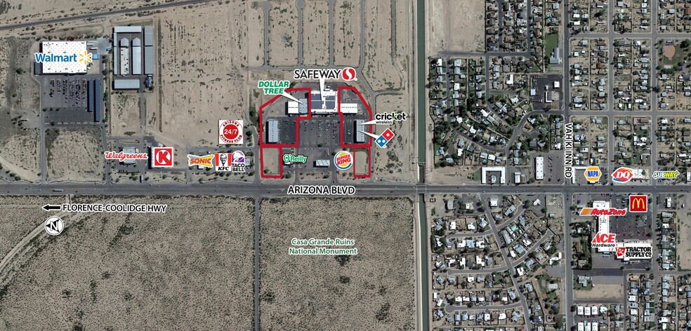 1407 N Arizona Blvd, Coolidge, AZ en alquiler - Vista aérea - Imagen 1 de 4