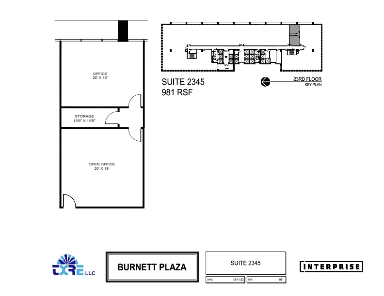 801 Cherry St, Fort Worth, TX en alquiler Plano de la planta- Imagen 1 de 1