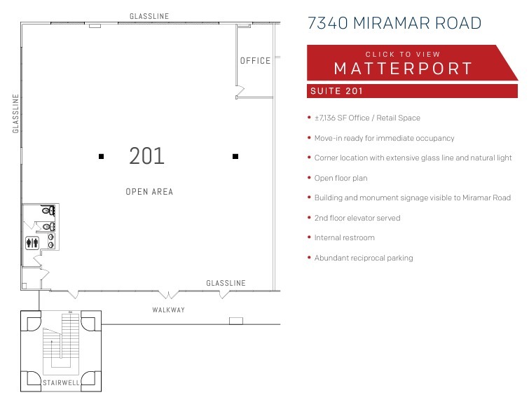 7310-7480 Miramar Rd, San Diego, CA en alquiler Plano de la planta- Imagen 1 de 2