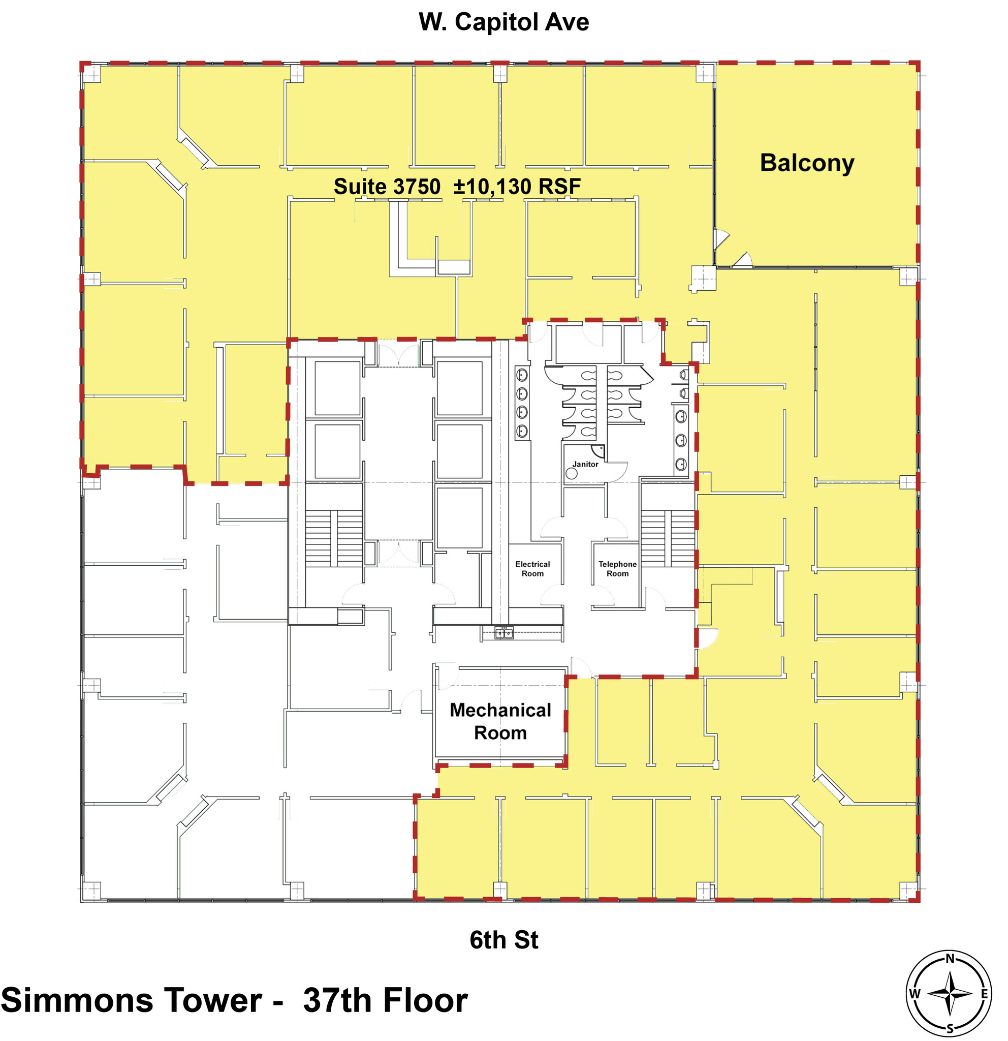 425 W Capitol Ave, Little Rock, AR en alquiler Plano de la planta- Imagen 1 de 10