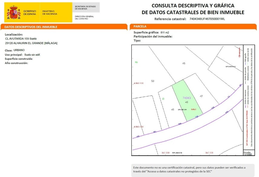 Calle Sierra Gorda, Alhaurín el Grande, Málaga en venta - Plano del sitio - Imagen 1 de 14