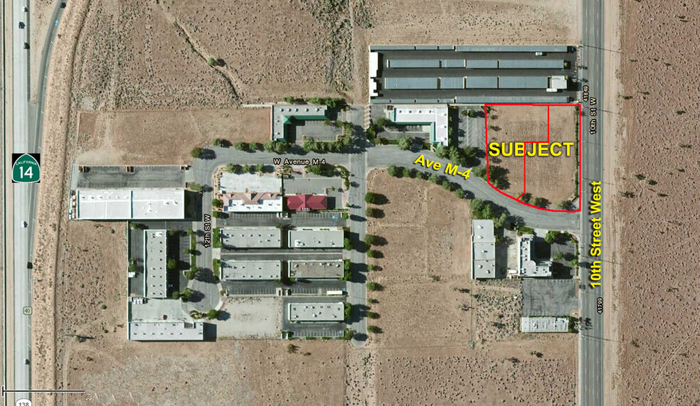 NWC 10th Street W & Avenue M-4, Palmdale, CA en venta - Vista aérea - Imagen 3 de 3