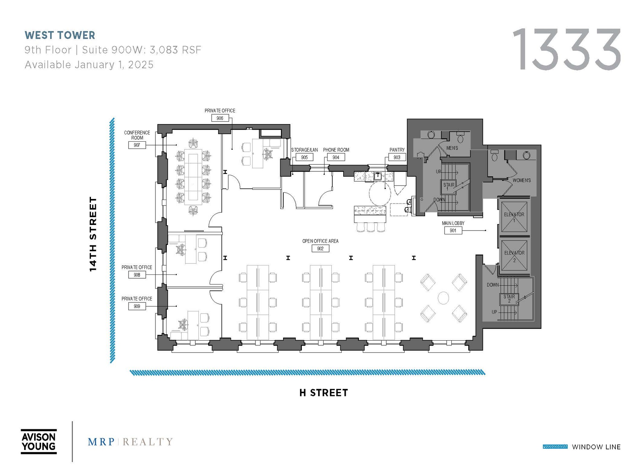 1333 H St NW, Washington, DC en alquiler Plano de la planta- Imagen 1 de 1