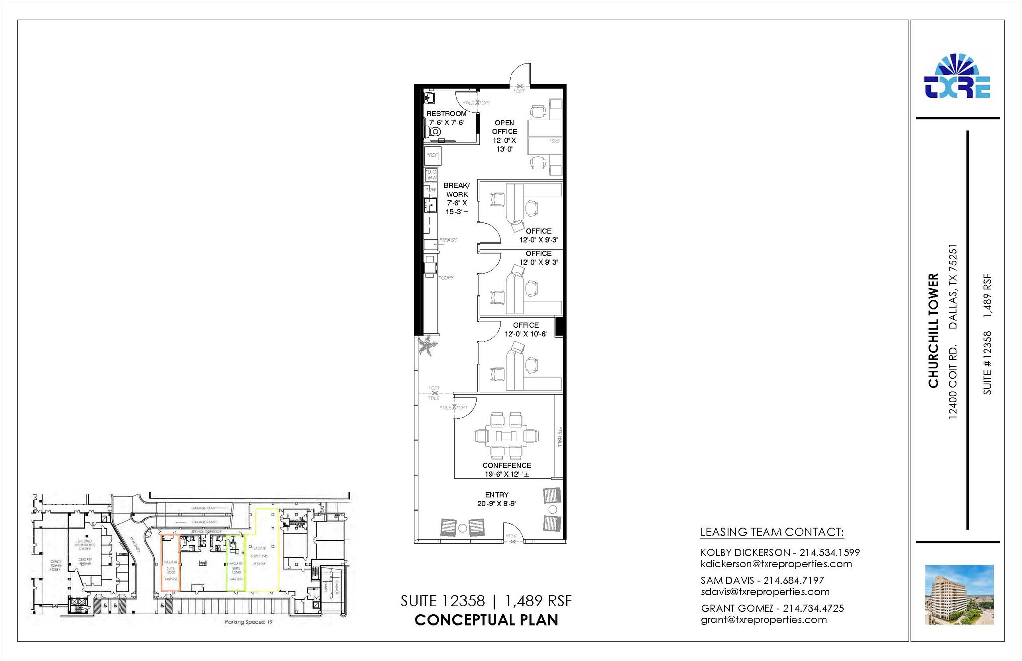 12400 Coit Rd, Dallas, TX en alquiler Plano de la planta- Imagen 1 de 1