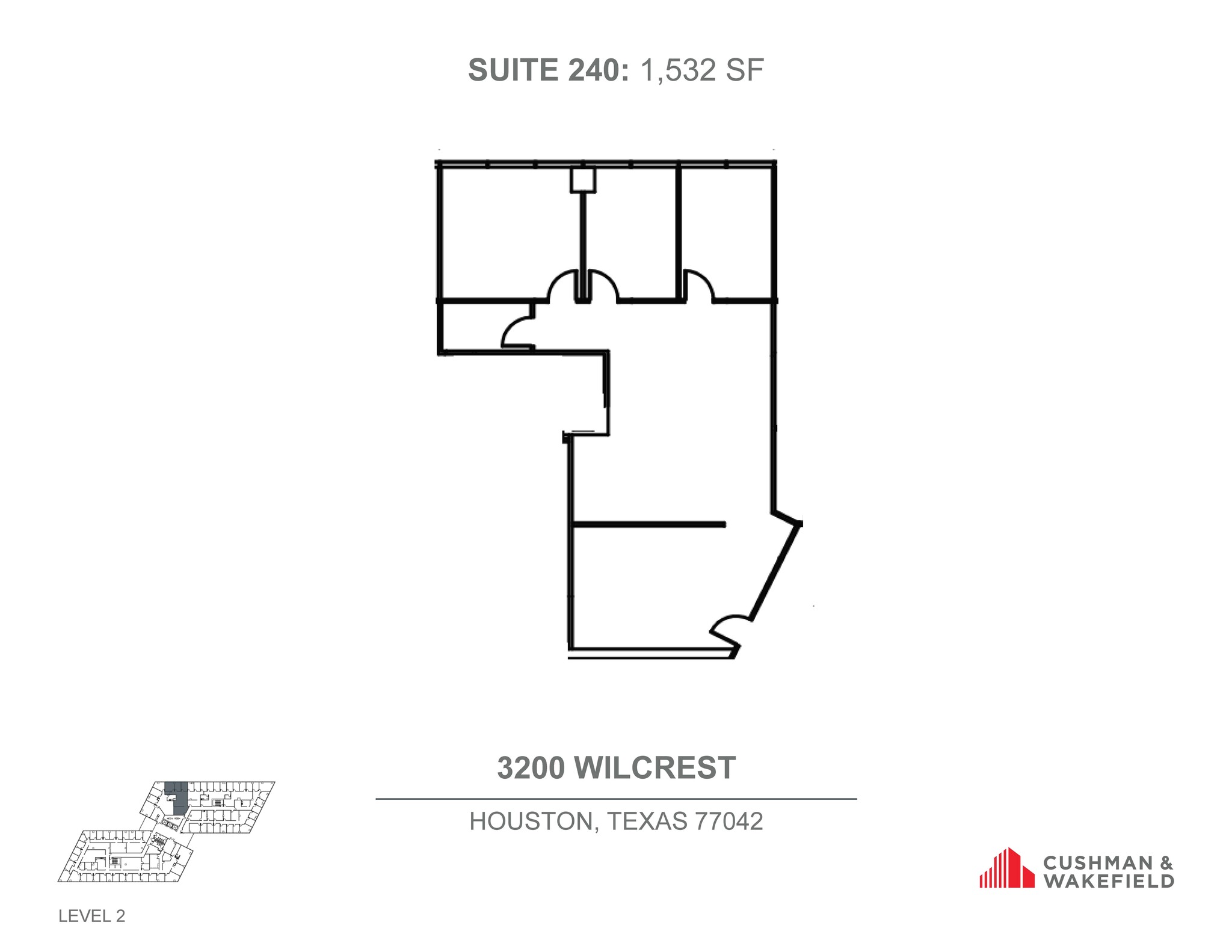 3200 Wilcrest Dr, Houston, TX en alquiler Plano de la planta- Imagen 1 de 1