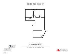 3200 Wilcrest Dr, Houston, TX en alquiler Plano de la planta- Imagen 1 de 1