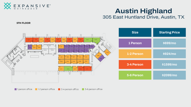 305 E Huntland Dr, Austin, TX en alquiler Plano de la planta- Imagen 1 de 6