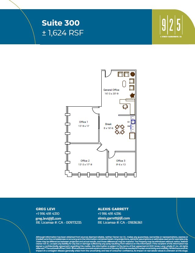 925 L St, Sacramento, CA en alquiler Plano de la planta- Imagen 1 de 1