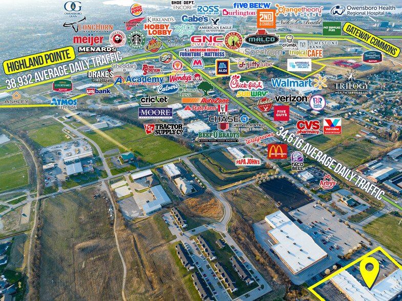 3500 Villa Pointe Rd, Owensboro, KY en alquiler - Vista aérea - Imagen 3 de 8