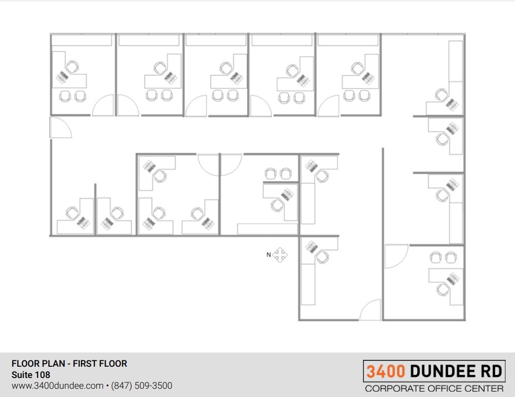 3400 Dundee Rd, Northbrook, IL en alquiler Plano de la planta- Imagen 1 de 9