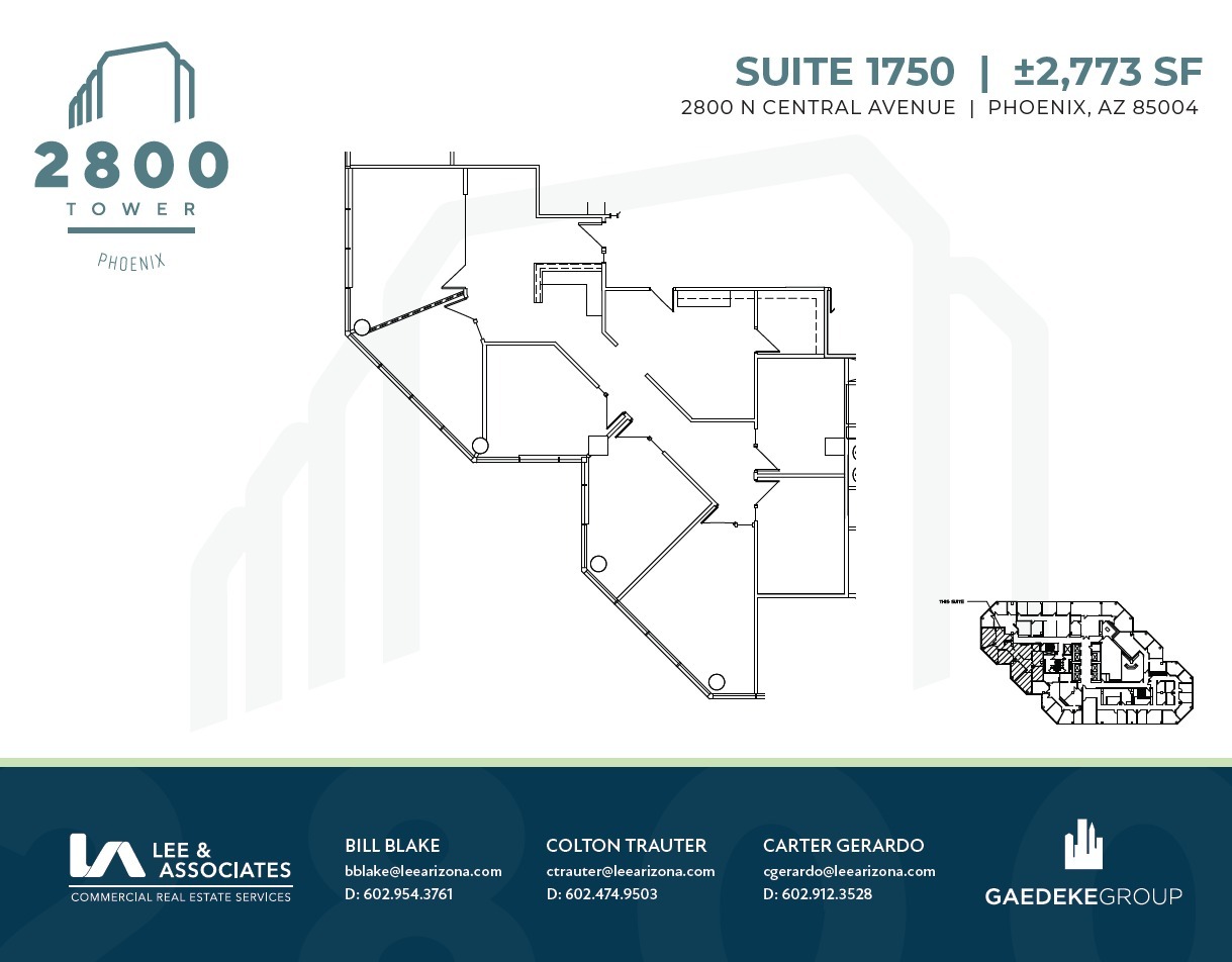 2800 N Central Ave, Phoenix, AZ en alquiler Plano de la planta- Imagen 1 de 2