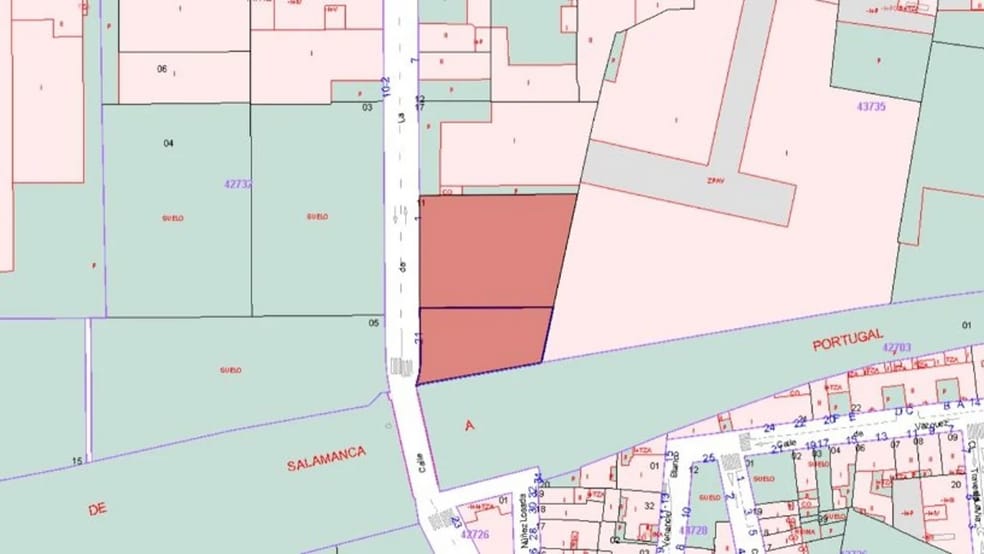 Calle Avena, 1, Salamanca, Salamanca en venta - Plano de solar - Imagen 3 de 3