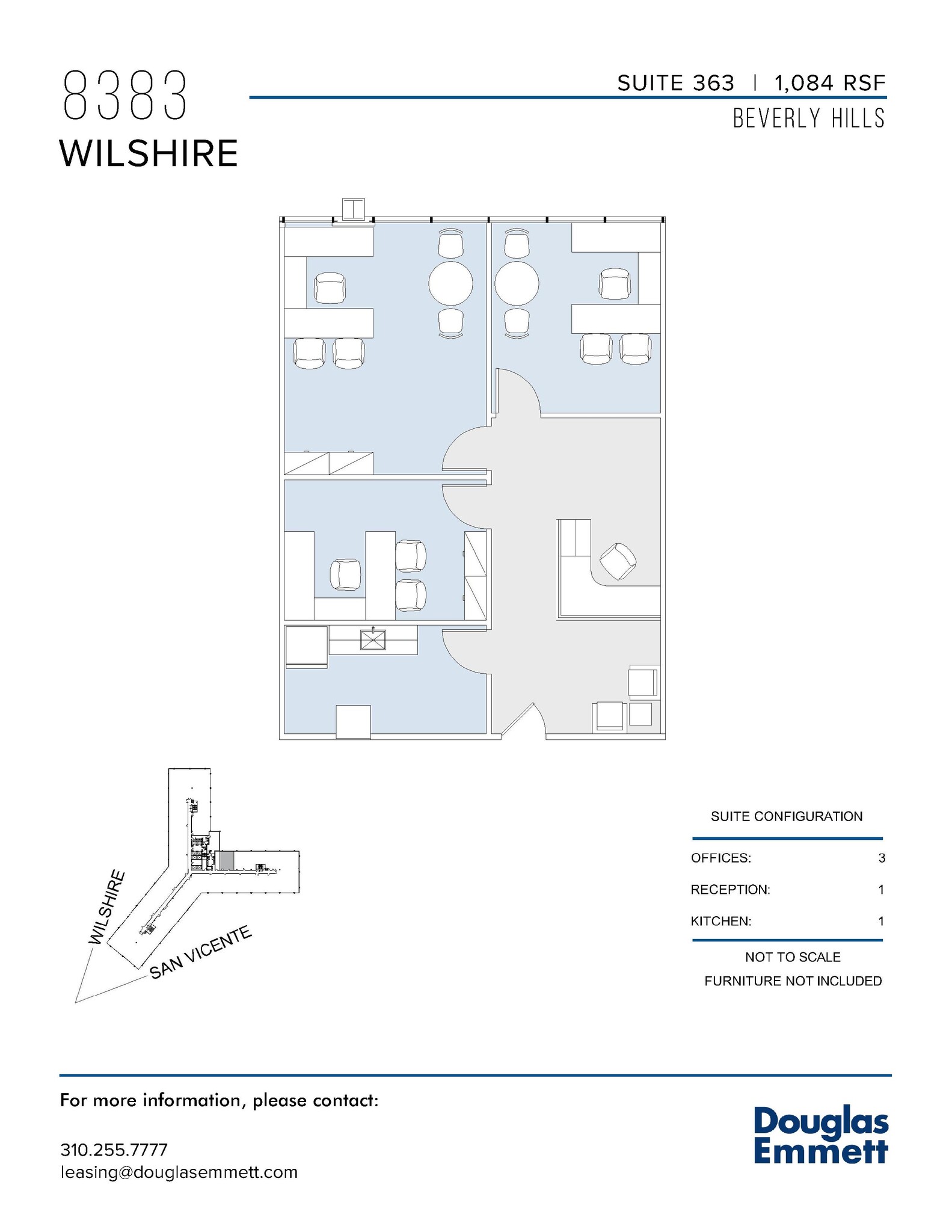 8383 Wilshire Blvd, Beverly Hills, CA en alquiler Plano de la planta- Imagen 1 de 1