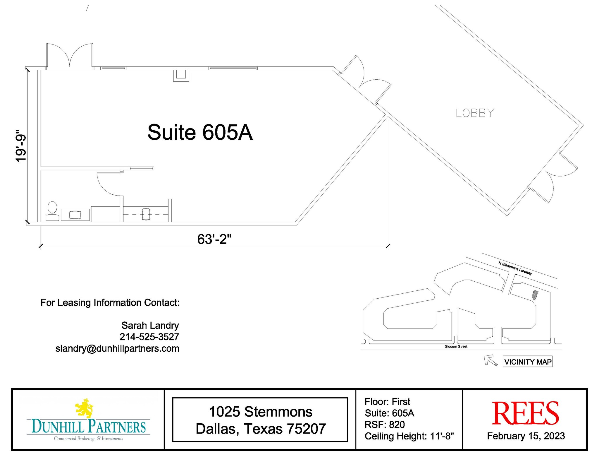 1025 N Stemmons Fwy, Dallas, TX en alquiler Plano de la planta- Imagen 1 de 2