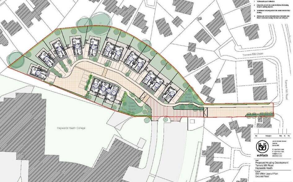 7 Penland Close, Haywards Heath en venta - Plano del sitio - Imagen 2 de 3