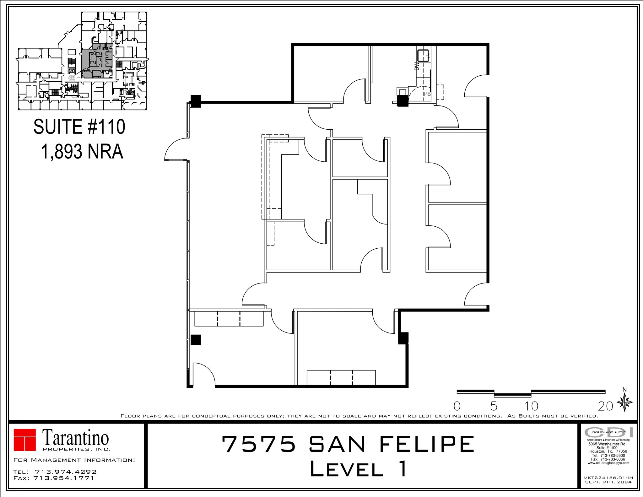 7575 San Felipe, Houston, TX en alquiler Plano del sitio- Imagen 1 de 1