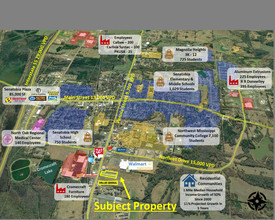 100-126 Northwest Plaza Dr, Senatobia, MS - VISTA AÉREA  vista de mapa - Image1