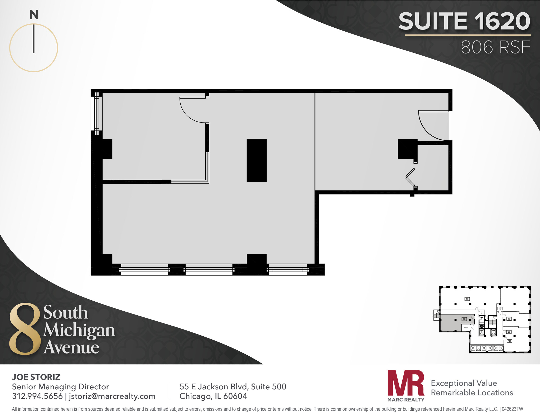 8 S Michigan Ave, Chicago, IL en alquiler Plano de la planta- Imagen 1 de 6