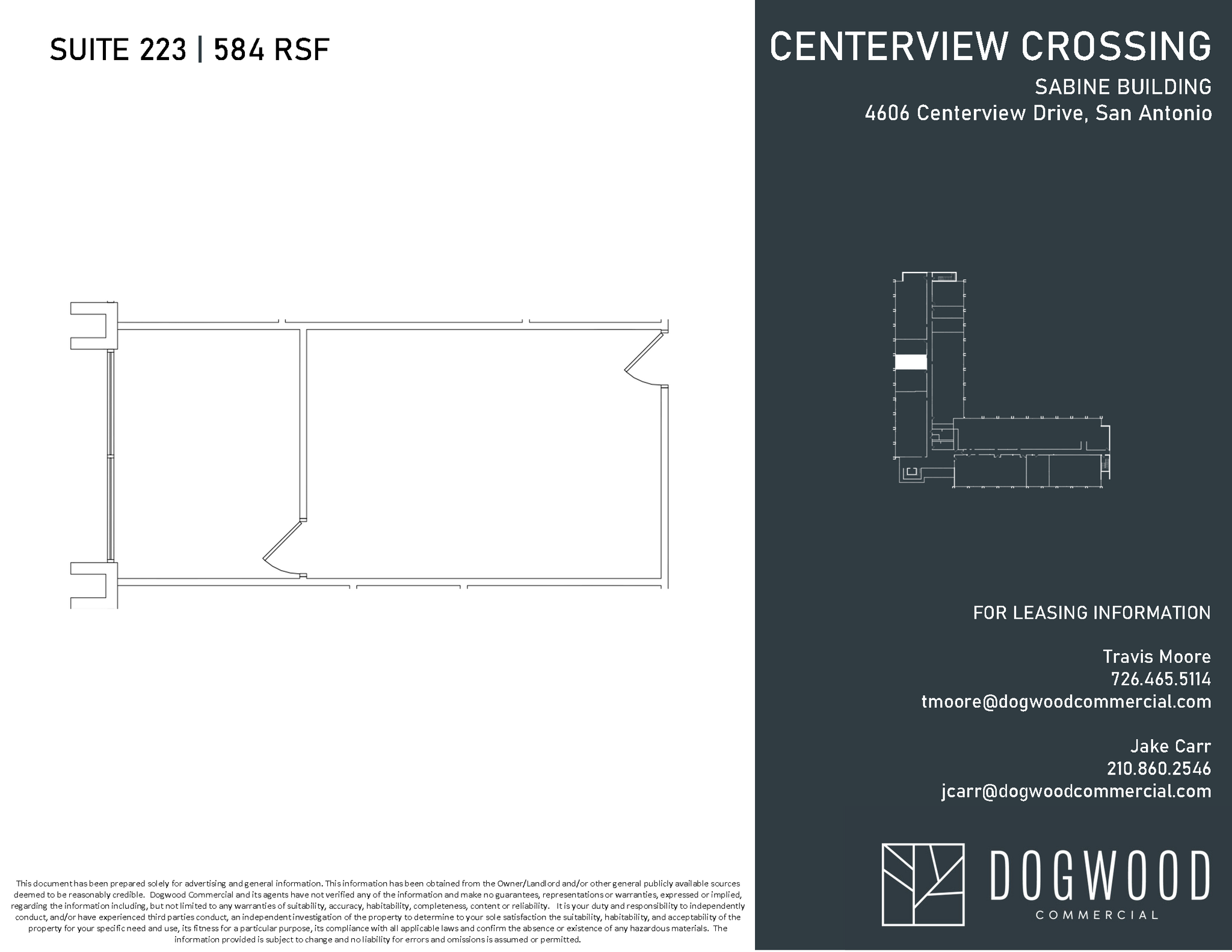 4538 Centerview Dr, San Antonio, TX en alquiler Plano de la planta- Imagen 1 de 1