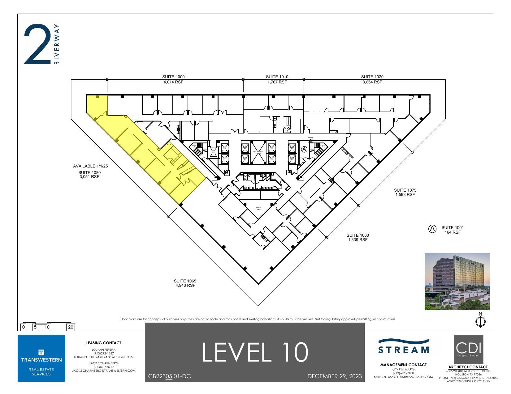 2 Riverway, Houston, TX en alquiler Plano de la planta- Imagen 1 de 1