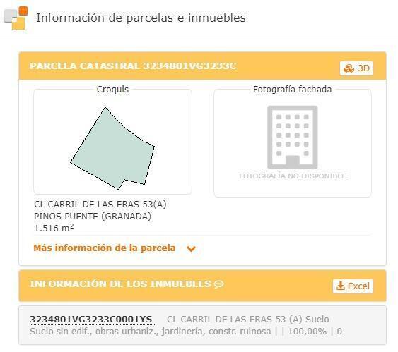 Calle Carril de las Eras, 1, Pinos Puente, Granada en venta - Plano del sitio - Imagen 3 de 3