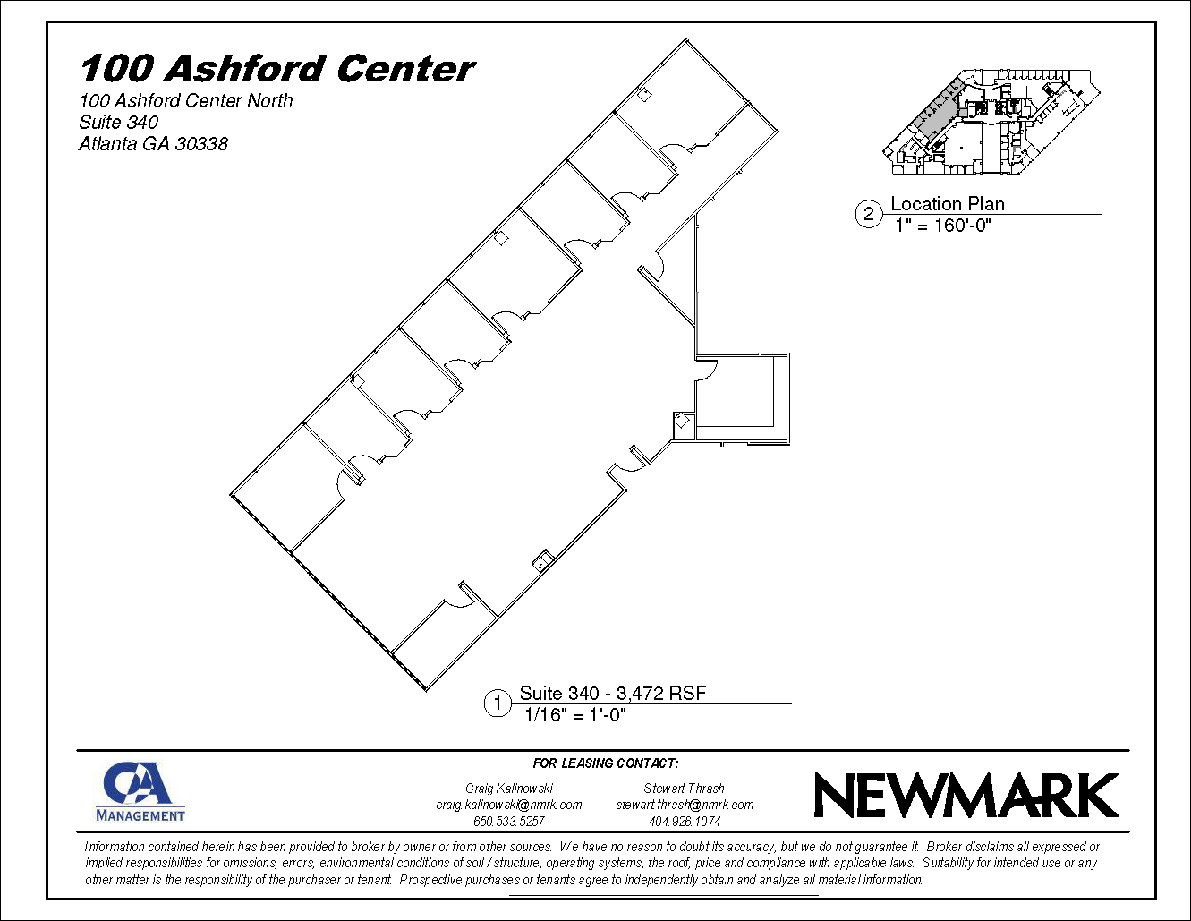 100 Ashford Ctr N, Atlanta, GA en alquiler Plano de la planta- Imagen 1 de 1