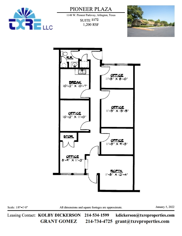 1114 W Pioneer Pkwy, Arlington, TX en alquiler Plano de la planta- Imagen 1 de 1