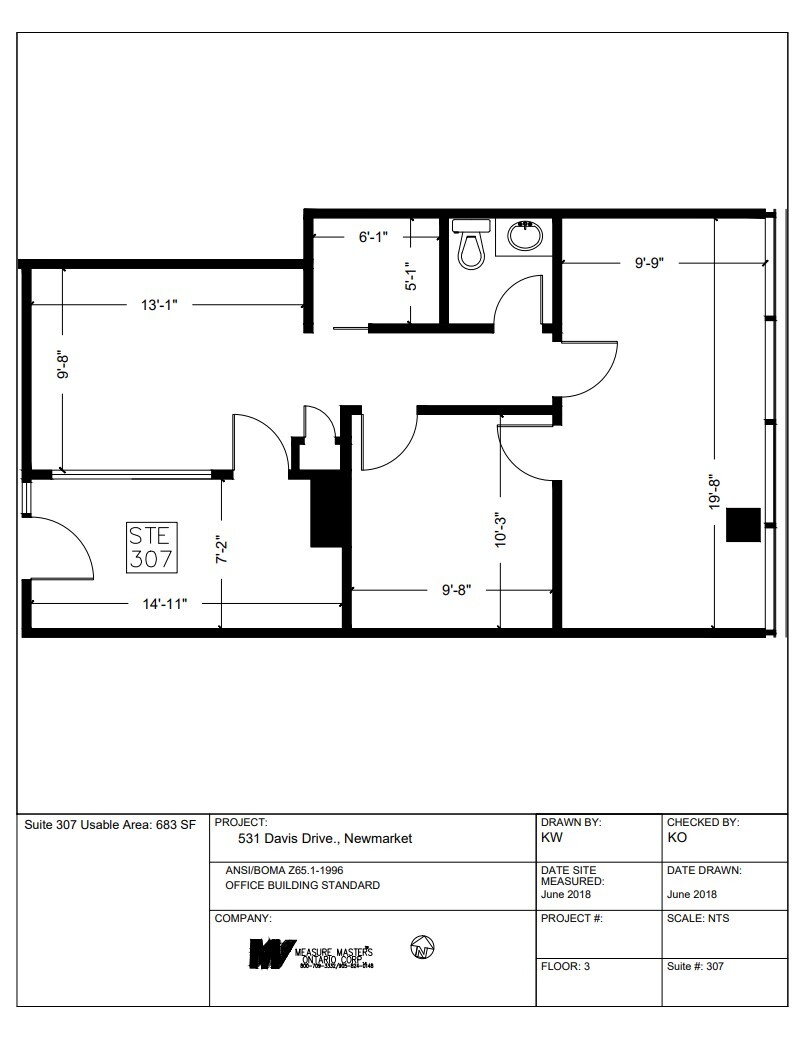 531 Davis Dr, Newmarket, ON en alquiler Plano de la planta- Imagen 1 de 1