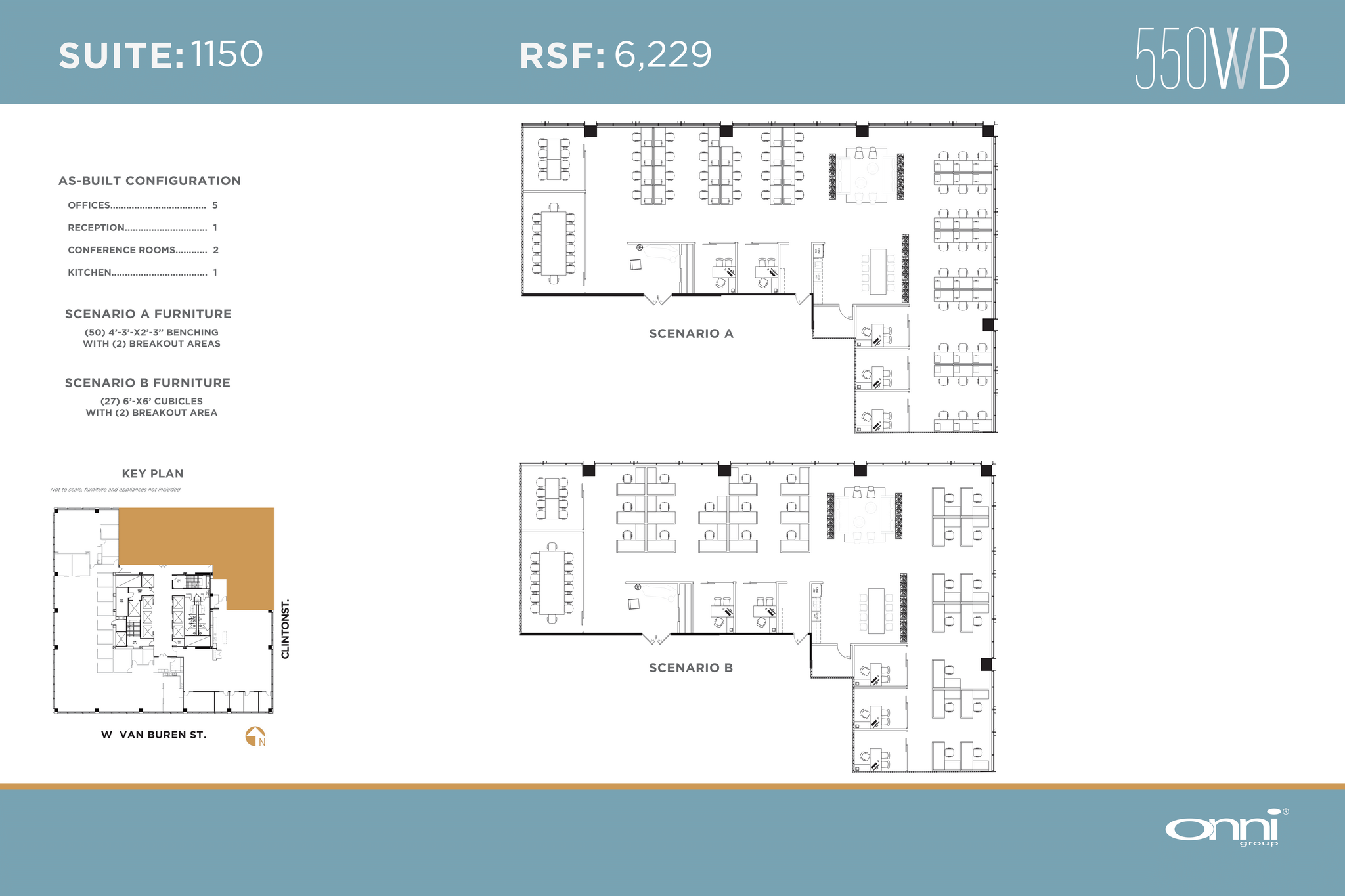 550 W Van Buren St, Chicago, IL en alquiler Plano de la planta- Imagen 1 de 1