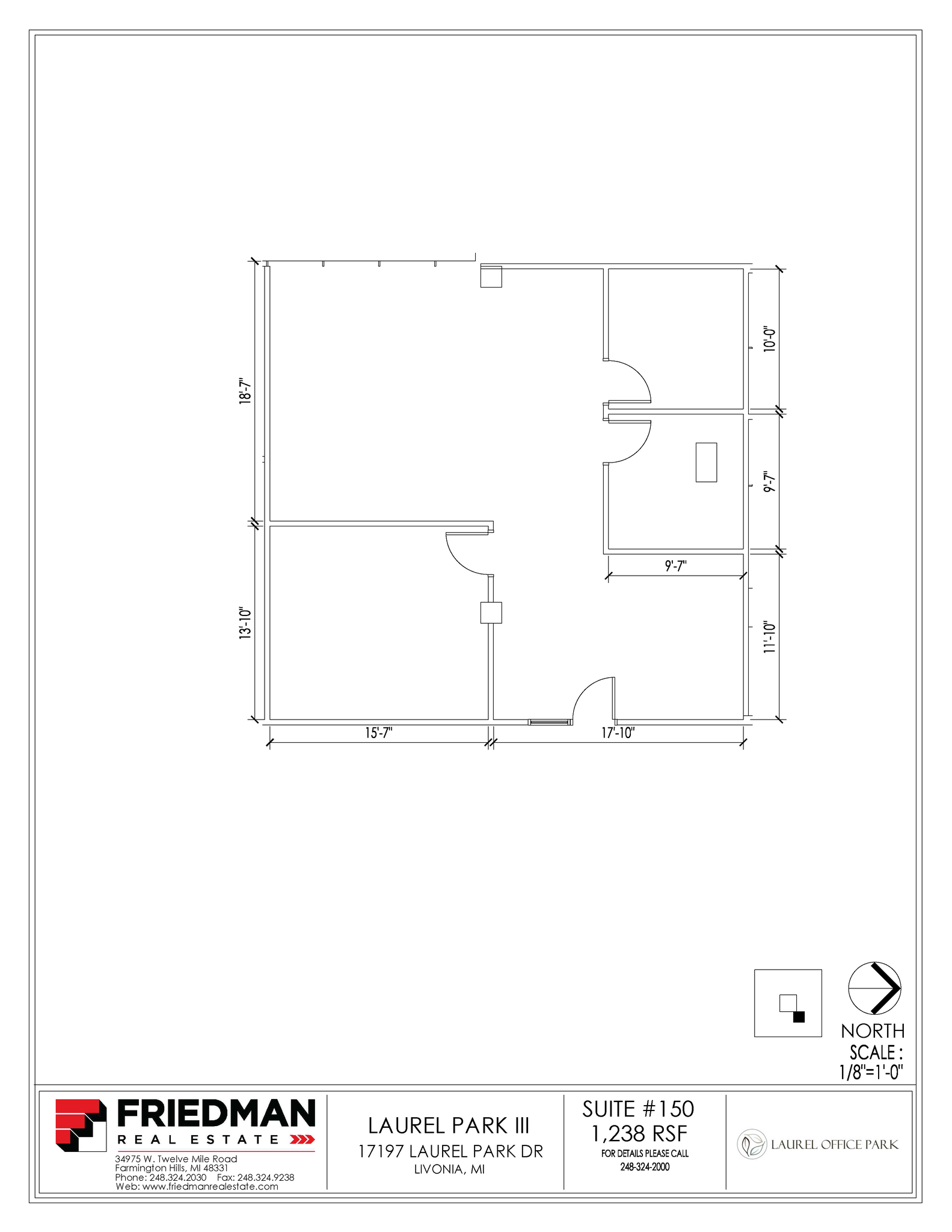 17197 N Laurel Park Dr, Livonia, MI en alquiler Plano de la planta- Imagen 1 de 2