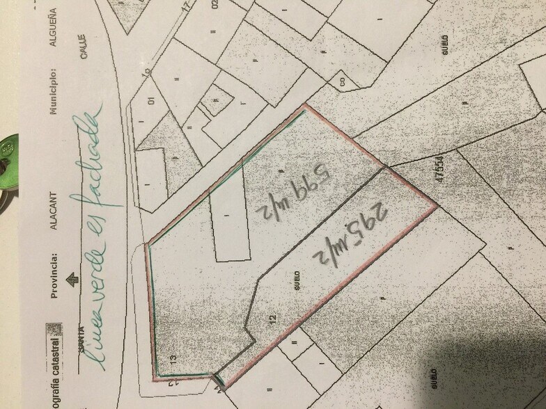 Terreno en Algueña, Alicante en venta - Plano del sitio - Imagen 2 de 2